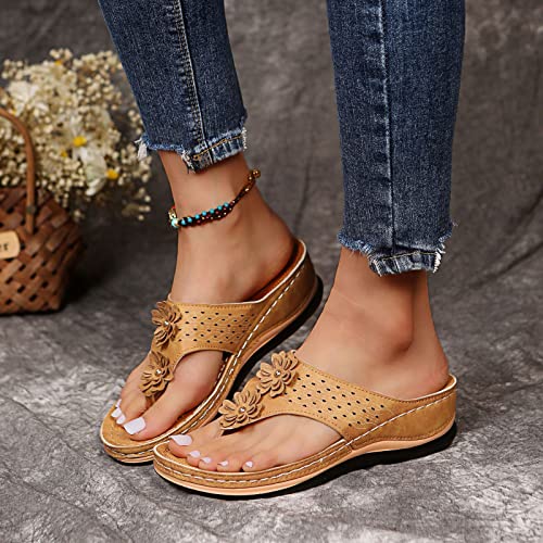 Comfy Orthotic Sandals for Women Arch Support Flip Flop, Vintage Sandalias Ortopedicas para Mujer Soft Bottom Massage Orthopedic Flip-Flops2