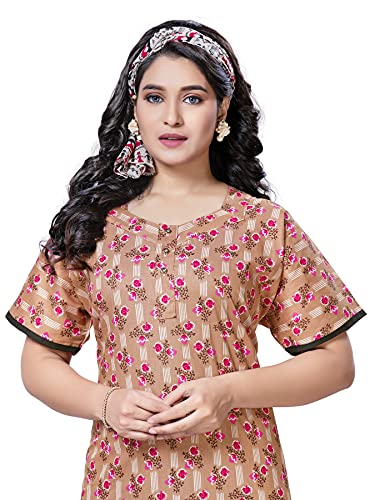 Image of PNAEONG Women Cotton Maxi Sleepwear
