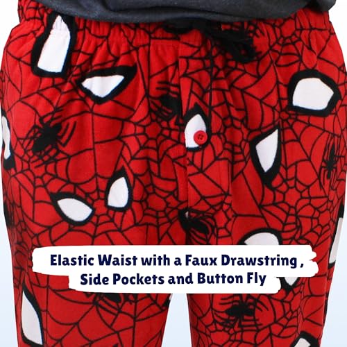 Marvel Spider-Man Mens Plush Fleece Lounge Pajama Pants2