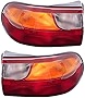 Brock Replacement Driver and Passenger Side Tail Light Assemblies with Circuit Board Quarter Mounted Compatible with 1997-2003 Malibu 15894727 15894726
