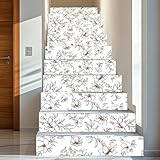 PLIGREAT 15 tiras de dibujo para escaleras de flores, pegatinas para pelar...