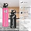 Personalized Water Bottle For Kids Adults With Straw Lid 12 18 24 32 40 Oz Custom Water Bottles With Name Customized Insulated Stainless Steel Sports Water Bottle For School