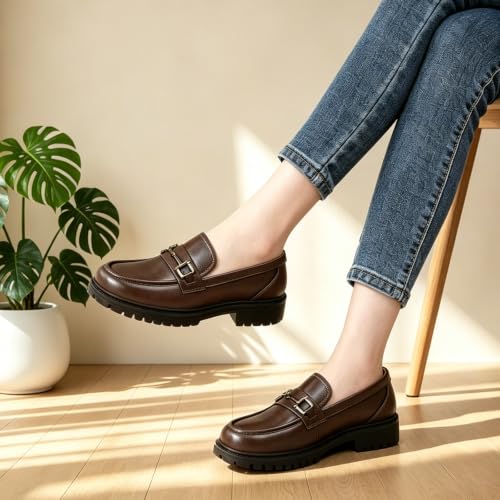 Image of Loafers for Women Women's Penny Loafers Slip On Leather Business Casual