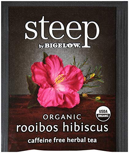 Steep By Bigelow Organic Rooibos Hibiscus Herbal Tea, Caffeine Free, 20 Count (Pack Of 6), 120 Total Tea Bags #TOP4