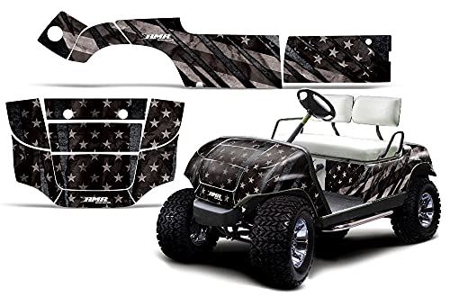AMR Racing Golf Cart Graphics kit Sticker Decal Compatible with Yamaha 1995-2006 - Subdued V2 Flag