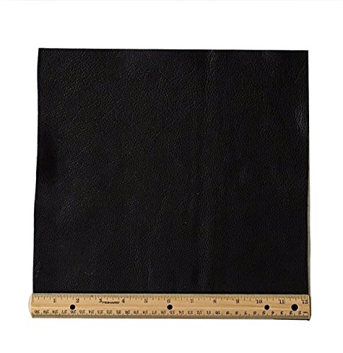 Upholstery Leather Piece Black Cowhide Light Weight 12