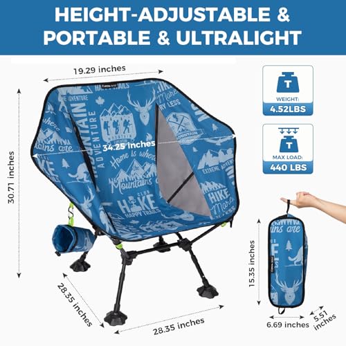 ATEPA Compact Camping Chair Ultra Lightweight Backpacking Chairs for Hiking - image 8