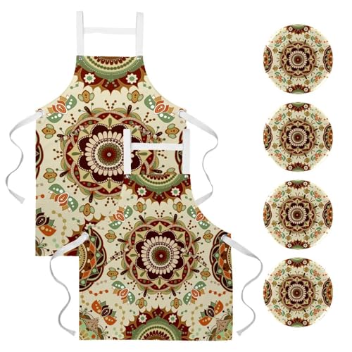Tablier de cuisine pour pâtisserie et restaurant lot de 2 avec broches
