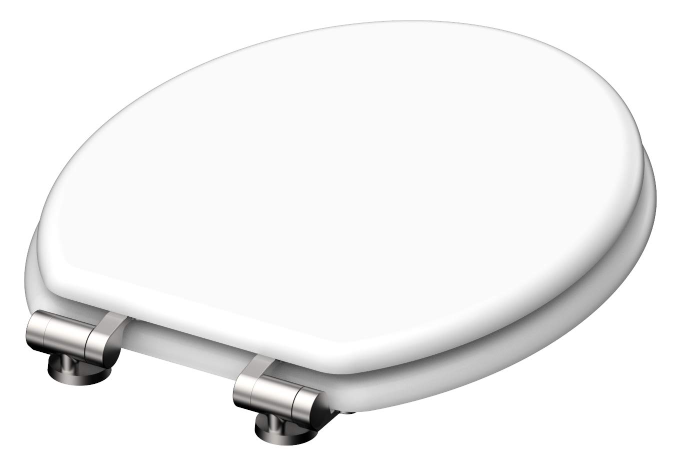 SCHÜTTE WC-Sitz Holzkern, Toilettensitz mit Absenkautomatik, passend für alle handelsüblichen WC-Becken, maximale Belastung der Klobrille 150 kg, Weiß