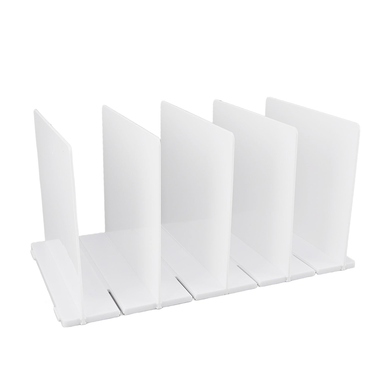 Organisateur de séparation d'étagère pour Placard |Outil Facile – Moins d'assemblage maintient Les Sacs à Main/Livres Droits |Séparateur d'étagère en ABS Solide pour Cuisine et (5 Planches de