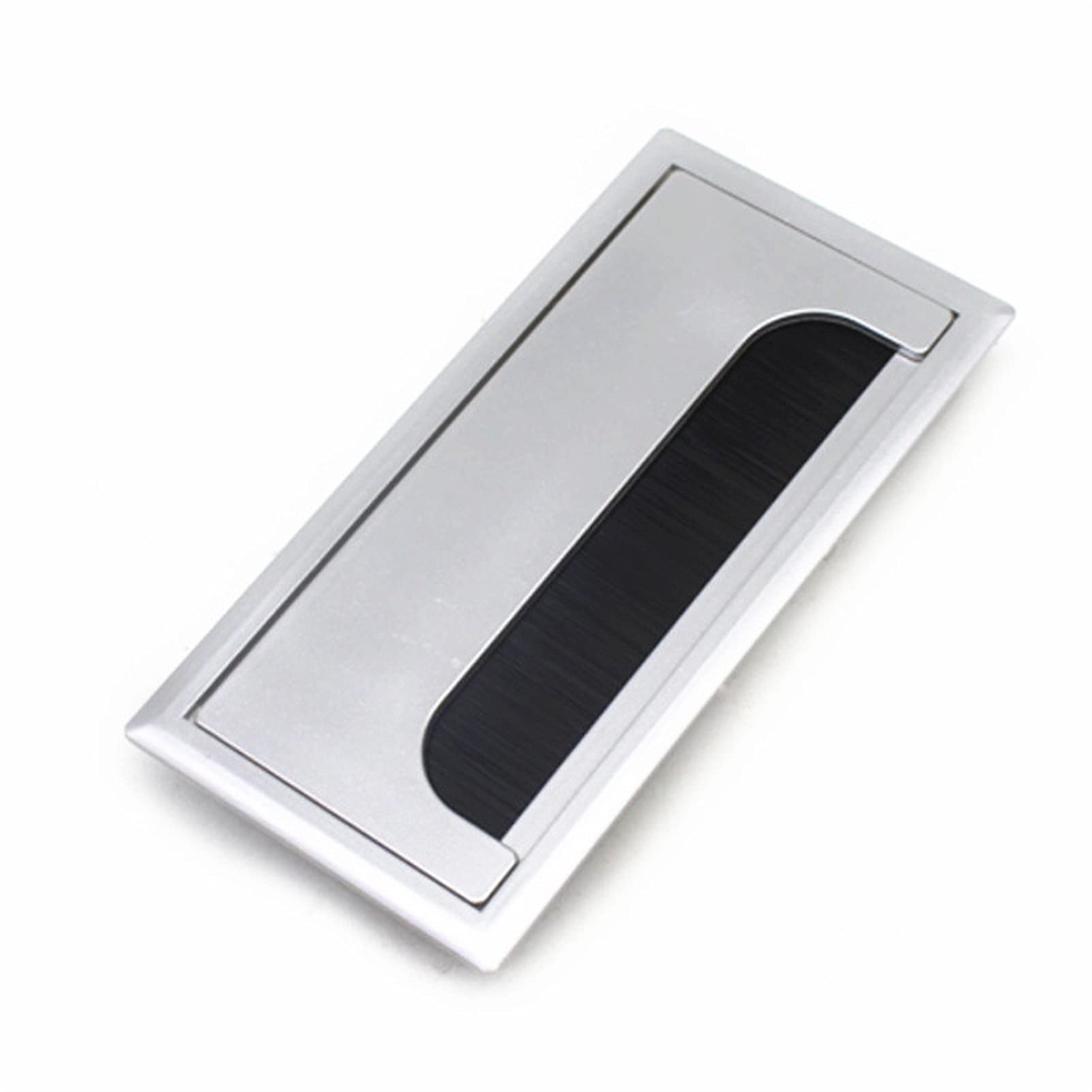 przelotka na biurko Dwupak przelotki kablowej na biurko z tworzywa sztucznego Zaślepka otwór przewód 16x8 cm Prostokątny stół do zarządzania kablami