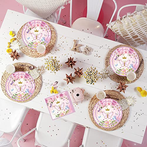 Forfamy Stoviglie per Feste Farfalla 82 PCS Set