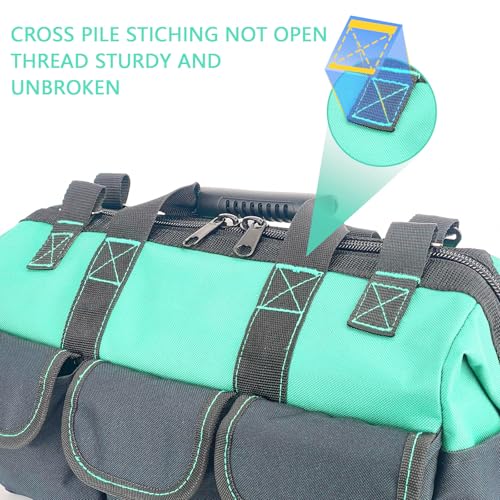 Yongzhenlite Gartenwerkzeugtasche für Damen und Herren, 40,6 cm breite Öffnung, Werkzeugtasche mit geformtem Boden und… – Ansicht 2