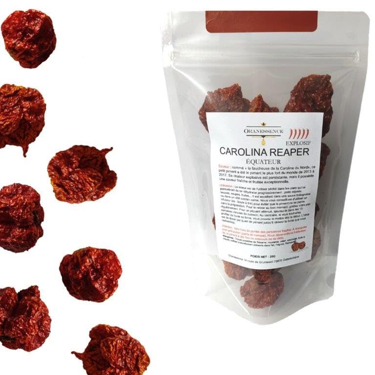 Carolina Reaper (20g) - Piment entier - Trié à la main en Normandie - non irradié