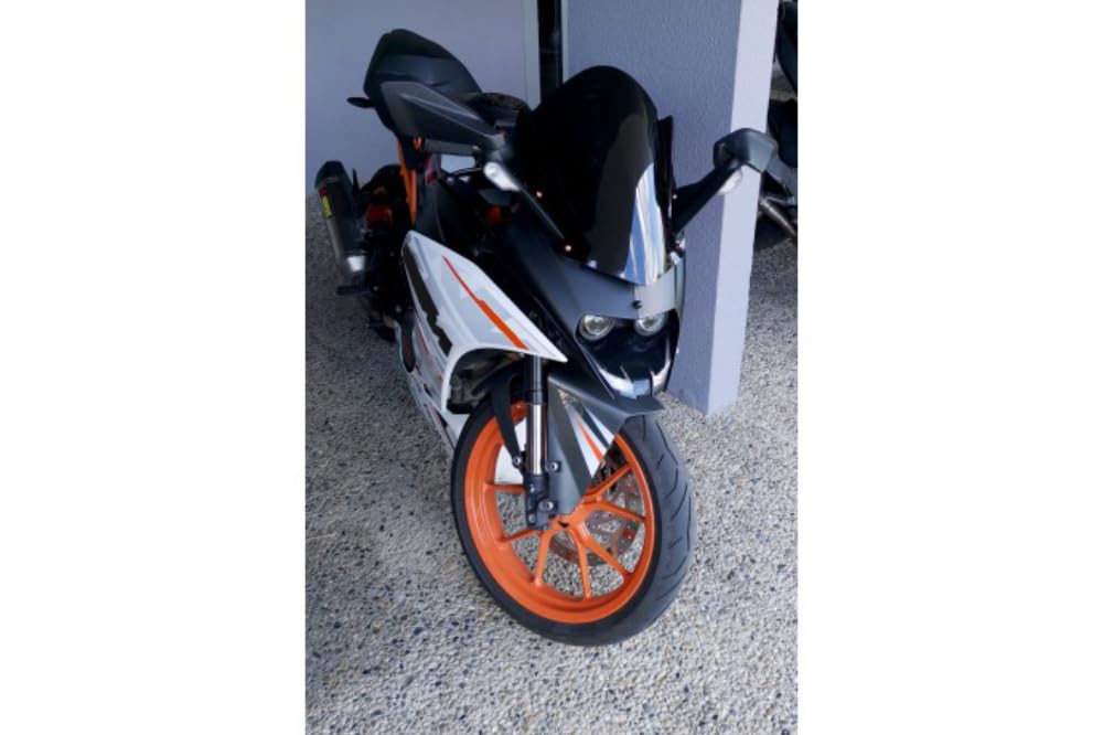 avdb-moto Szyba/Deflektor wiatru kompatybilny z KTM RC125 / RC200 / RC250 / RC390 2014-2018, RC125 / RC200 / RC250 / RC390 2017-2021 Z poliwęglanu