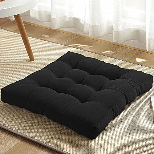 The Purple Tree Velvet Square Floor Cushion Pillow For Living Room Décor (Pack of 1, 50X50 Cm, Black) Floor Cushions, Bedroom Décor, Tatami Cushion (B09F9WSTC4) Amazon Price History, Amazon Price Tracker