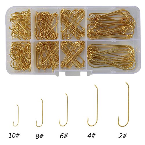 Shaddock Fishing 230pcs 79580 High Carbon Steel Fly Fishing Hooks Long Shank Streamer