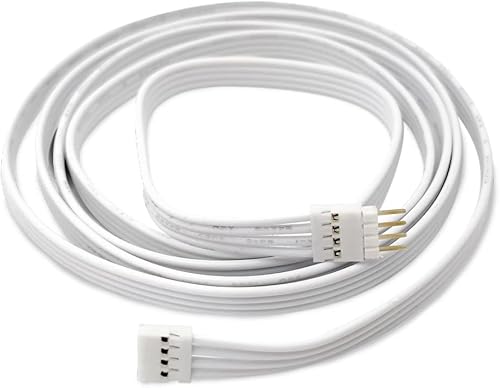 Miniatura 18 de Light Solutions - Cable de extensión de 0.5 pies compatible con Philips Hue Gradient Lightstrip (4 piezas) - Blanco