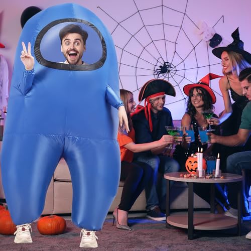 Disfraz inflable de astronauta para adultos y niños miniatura 7
