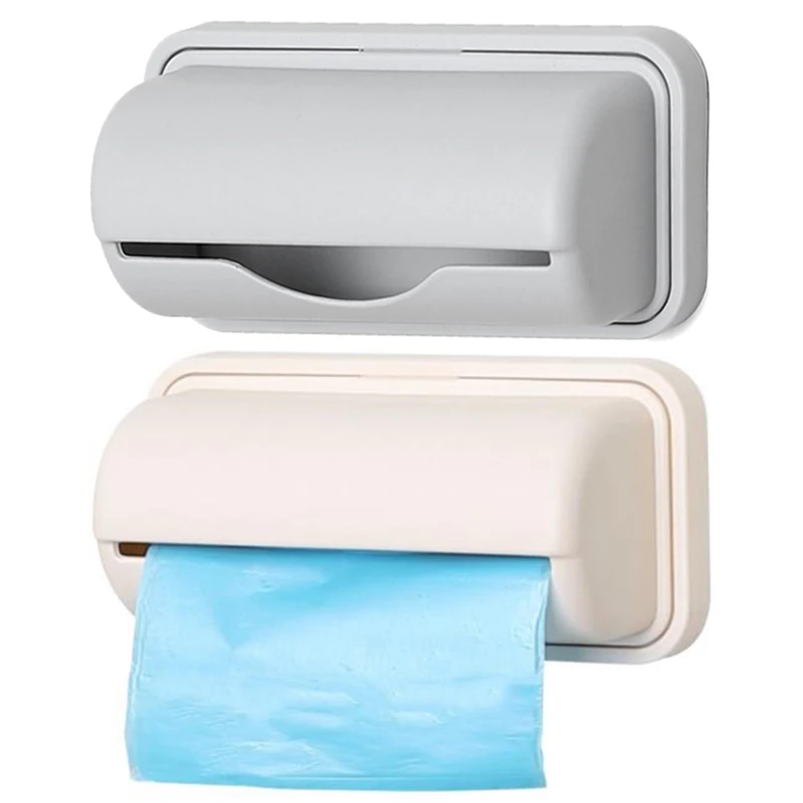 Dispensador De Bolsas De Basura Caja de almacenamiento de bolsas de basura, organizador de bolsas de basura montadas en la pared, soporte for contenedor de bolsas de plástico for cocina y baño, 5 uds.