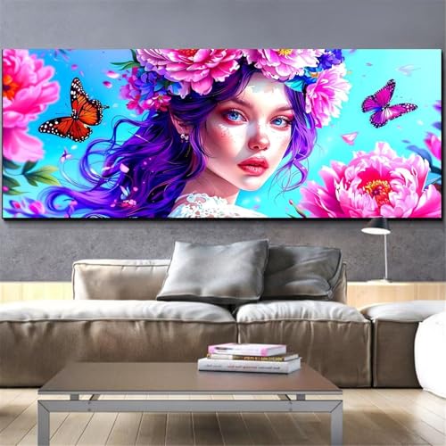 Diamond Painting Papillon 80x160cm grand format avec strass cristal multicolores