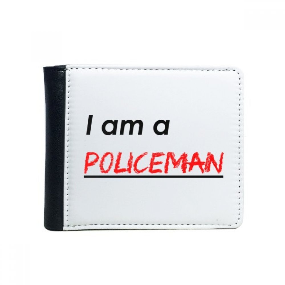 Portefeuille police multicolore bifold porte-carte homme femme en simili