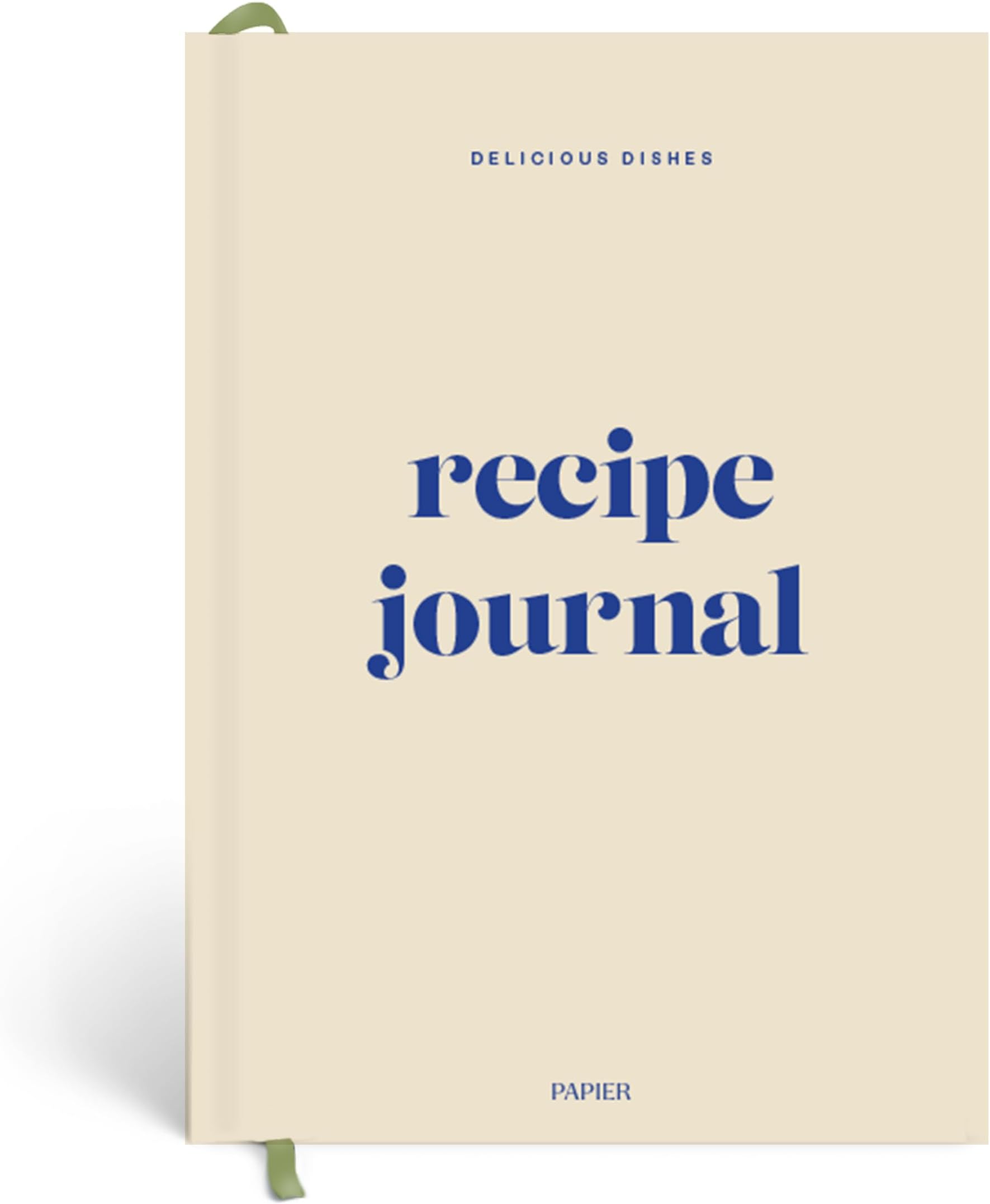 Papier Hardback Recipe Journal - Cream, 8.46" L x 6.02" W | Hardcover Food Recipe, Cooking & Dining Journal | Diary Preserves Family Traditions, Space for Meal Ratings, Cooking Hints & Tips