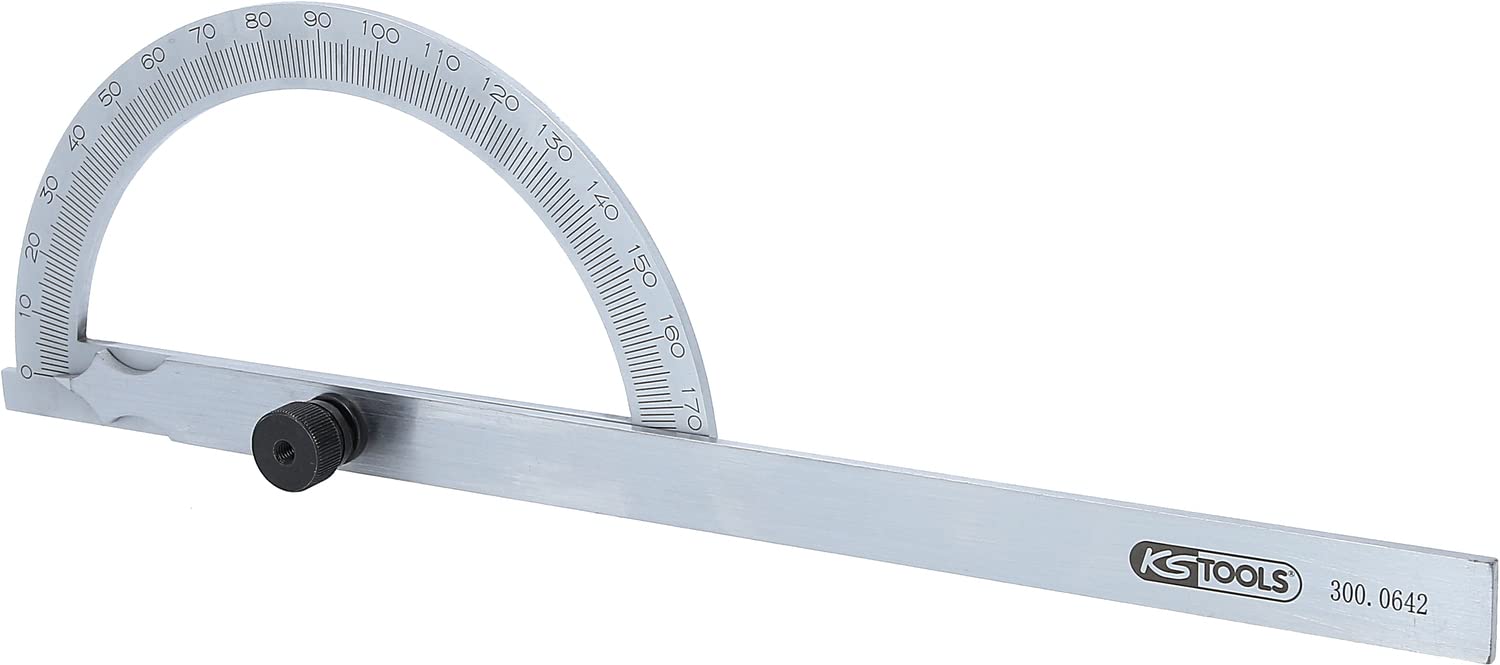 KS Tools 300.0642 Goniómetro con arco abierto, 200 mm