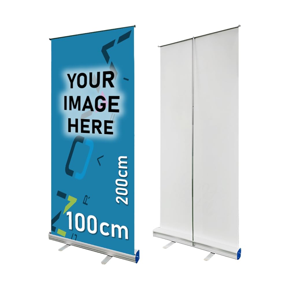 Roll Up Publicitario 100x200 cm Personalizado – Incluye Impresión de Alta Definición – Expositor Retráctil para Eventos, Ferias, Tiendas, Negocios – Entrega Rápida