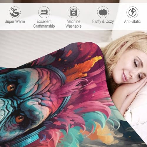 Manta Gorila de franela suave para sofá de 130x180 cm 6