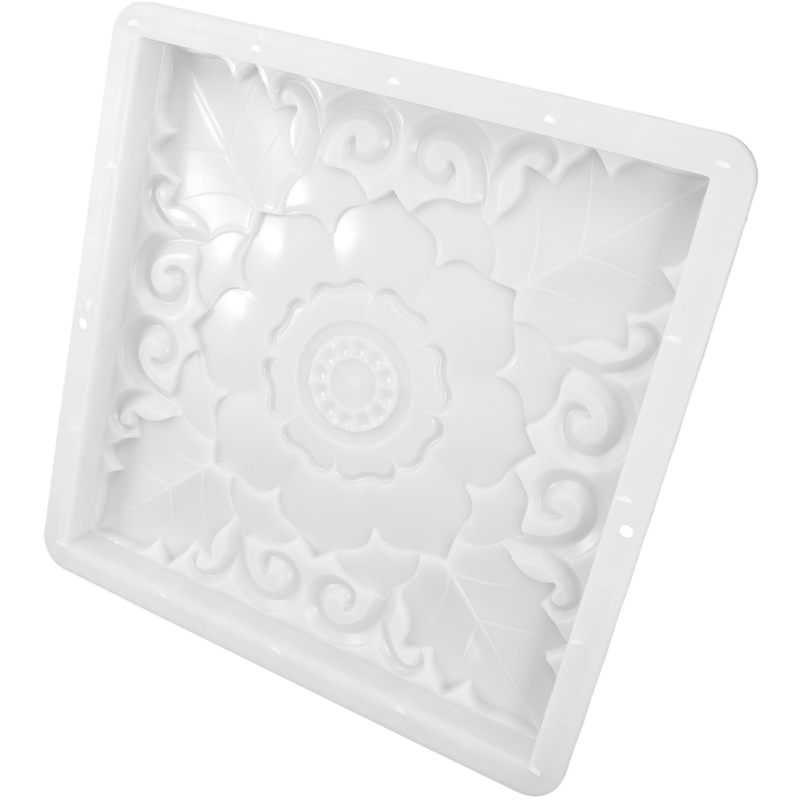 Molde Para Pavimento De Jardín y Baldosas De Cemento, Plástico Resistente, Estilo Clásico Chino Lian 40x40x3 Cm, Para Decoración Diy De Patios y Senderos, 1 Unidad, Uso Exterior