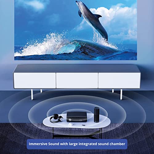 Image of WZATCO Alpha S6 | New Improved | 8000 Lumens (715 ANSI) | Electronic Focus | 4D Correction | Android TV 9.0 | Native 1080P Full HD | 4K Support | LED Cinema Projector for Home