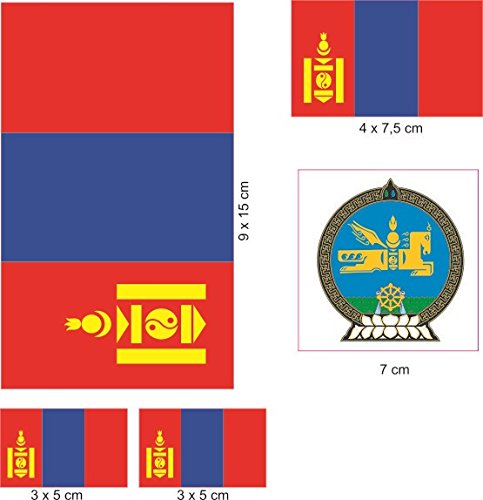 U24 Set de Mongolie Set autocollant drapeau