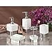 InterDesign Gia Toothbrush Holder Stand for Bathroom Vanity Countertops - White/Brushed