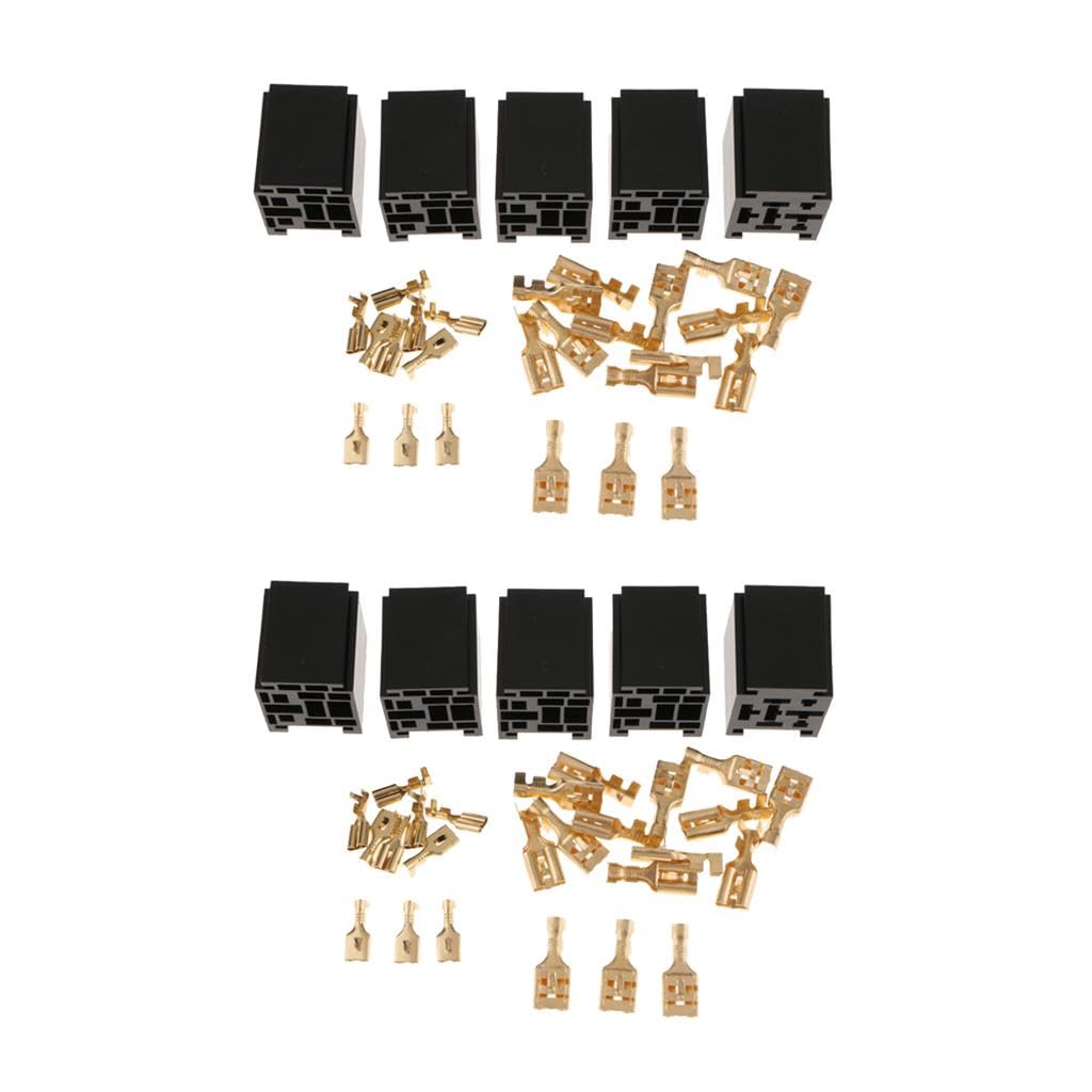 The Style Sutra 10Pcs 80A Relay Connector 5-Pin Mounting Socket + Terminals Base Holder SPST|Motors | Parts & Accessories | Car Electronics |10 Pieces Relay Sockets-image-3