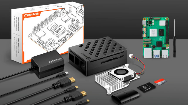 RasTech Raspberry Pi 5 8GB Kit 64GB Edition mit Active Cooler, 27W