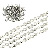 sourcing map Tapicería de clavos para tapicería, 4 metros, decoración de uñas, adornos de uñas con clavos para sofá, cabecero, silla, accesorio de muebles de bricolaje (11 mm, plateado)