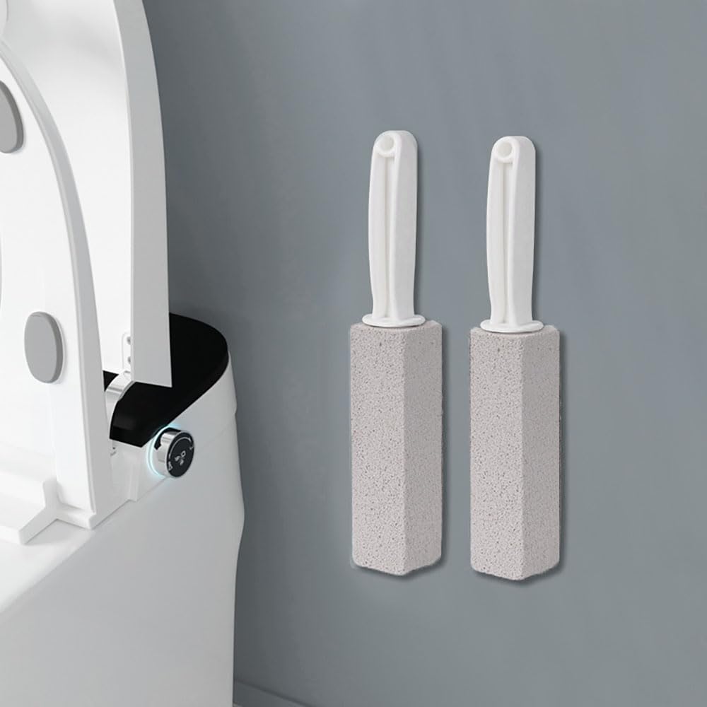 Pietra Pomice per WC, Cleaning Block, Disincrostante Pulente Vetro Espanso, Prodotti Pulizia Casa Bagno, Pulisci Water con Manico e Spazzola per Pulizia Fessure