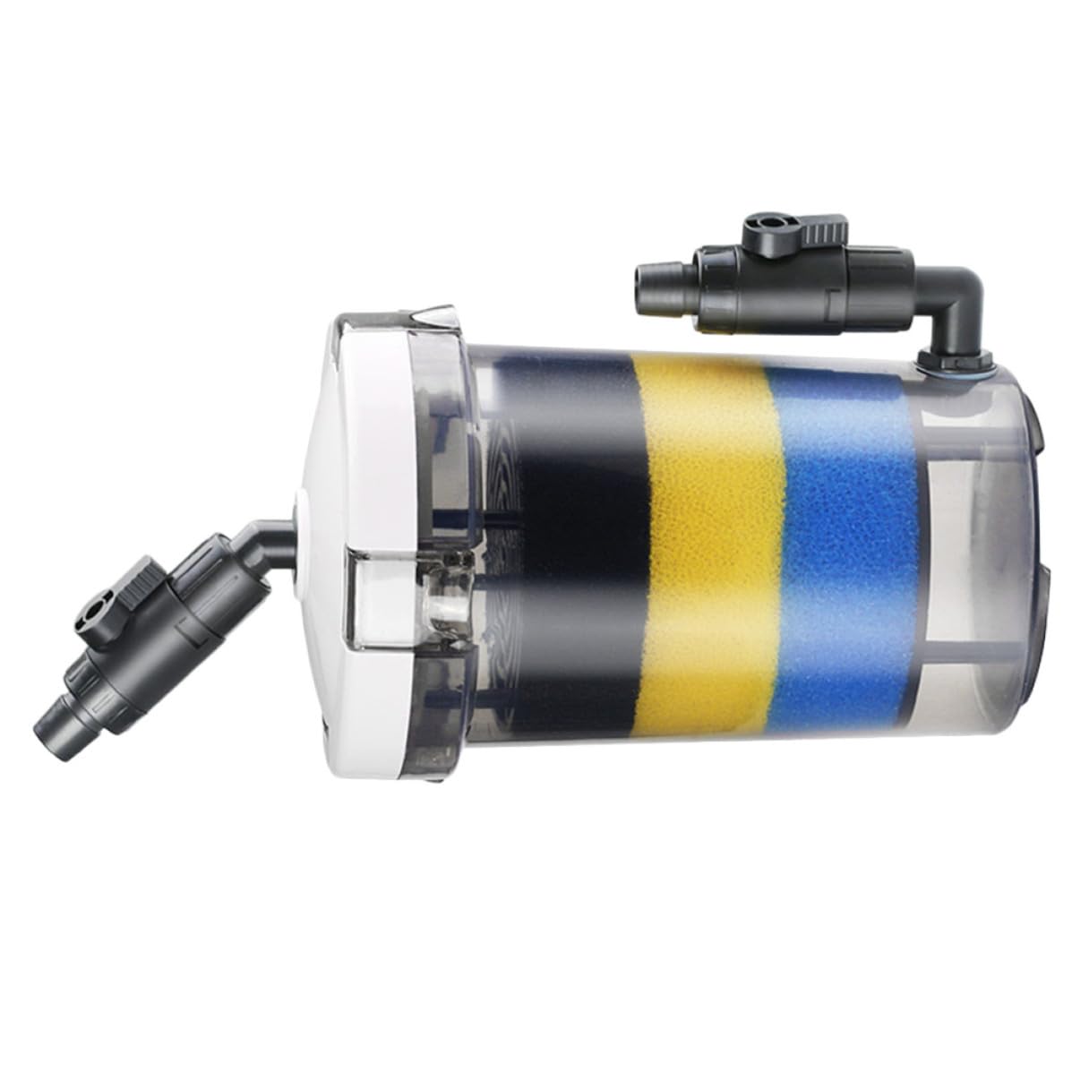ABOOFAN Filtro Frontal Transparente y Válvula Reguladora de Entrada de Agua Sistema Silencioso para Acuario Serie EW para Cría de Peces en Estanques y Fuentes