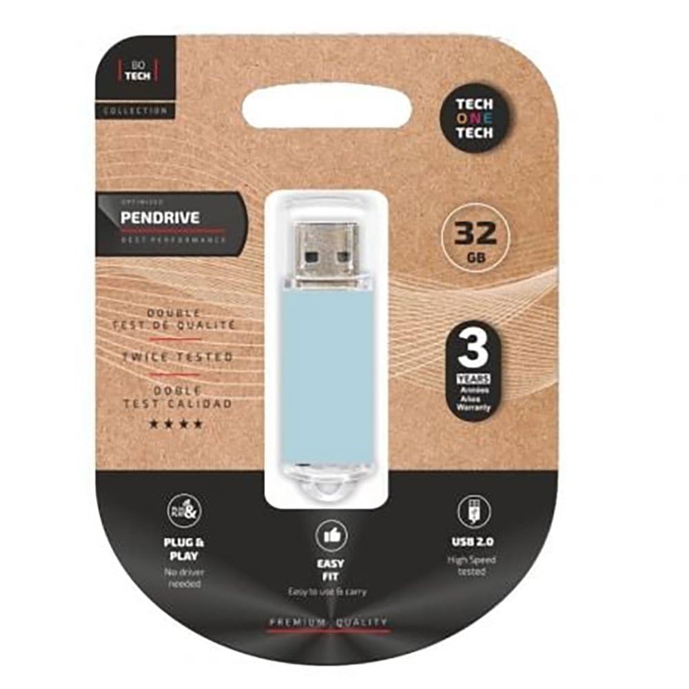 32GB USB Flash Drive Blue TEC3010-32