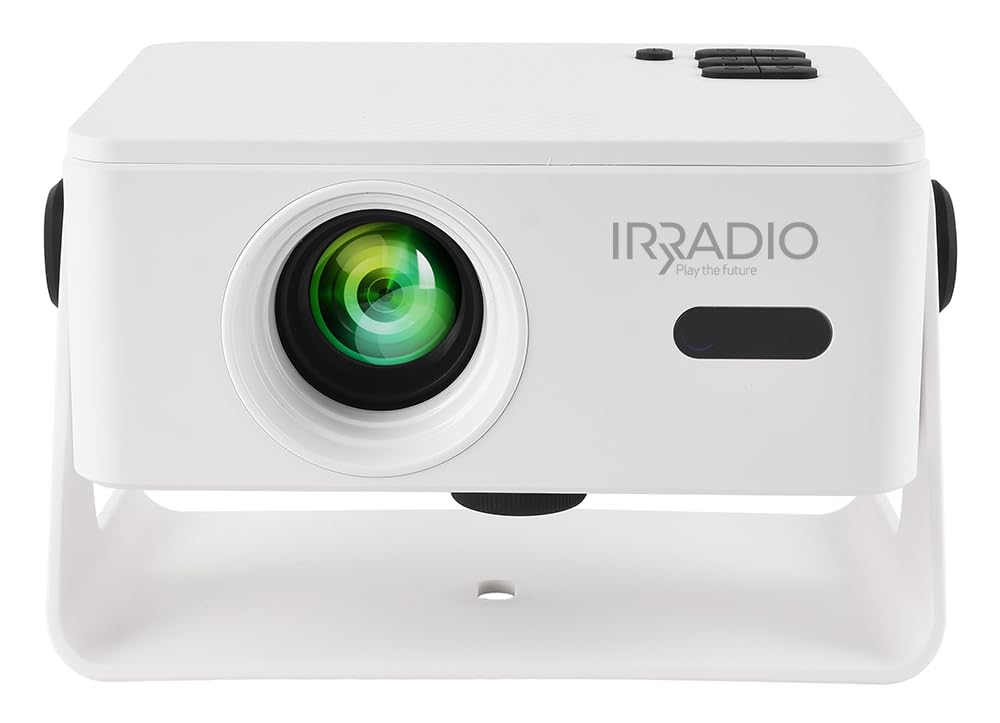 IRRADIO Videoproiettore Smart Full HD 150 ANSI Lumen | Mini Videoproiettore 4K Supporto Full HD 1080P con Android 13 e Auto Focus - Accesso diretto all'App Streaming e WiFi Dual Band