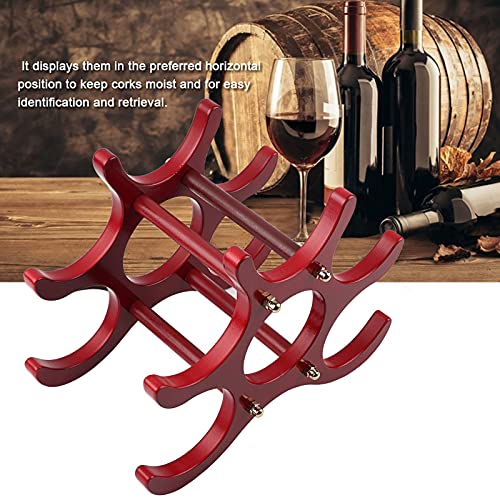 Soporte de madera para vino, 6 botellas, freestanding miniatura 2