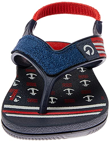 Sandália Dakar Plus, Cartago, Bebê Meninos, Azul/Vermelho, 22