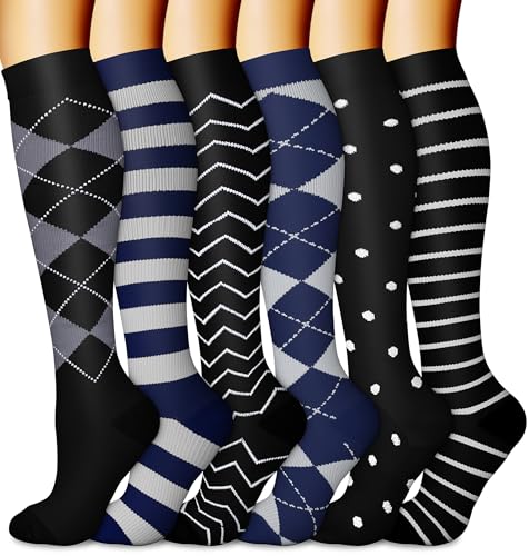 Image of Copper Compression Socks (3 Pairs), 15-20 mmhg is BEST Athletic & Medical for Men & Women, Running, Flight, Travel, Nurses - Boost Performance, Blood Circulation & Recovery
