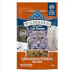 Blue Buffalo Wilderness Soft Cat Treats, Grain-Free and Protein-Rich, Great for Training, Chicken & Turkey Recipe, 2-oz. Bag