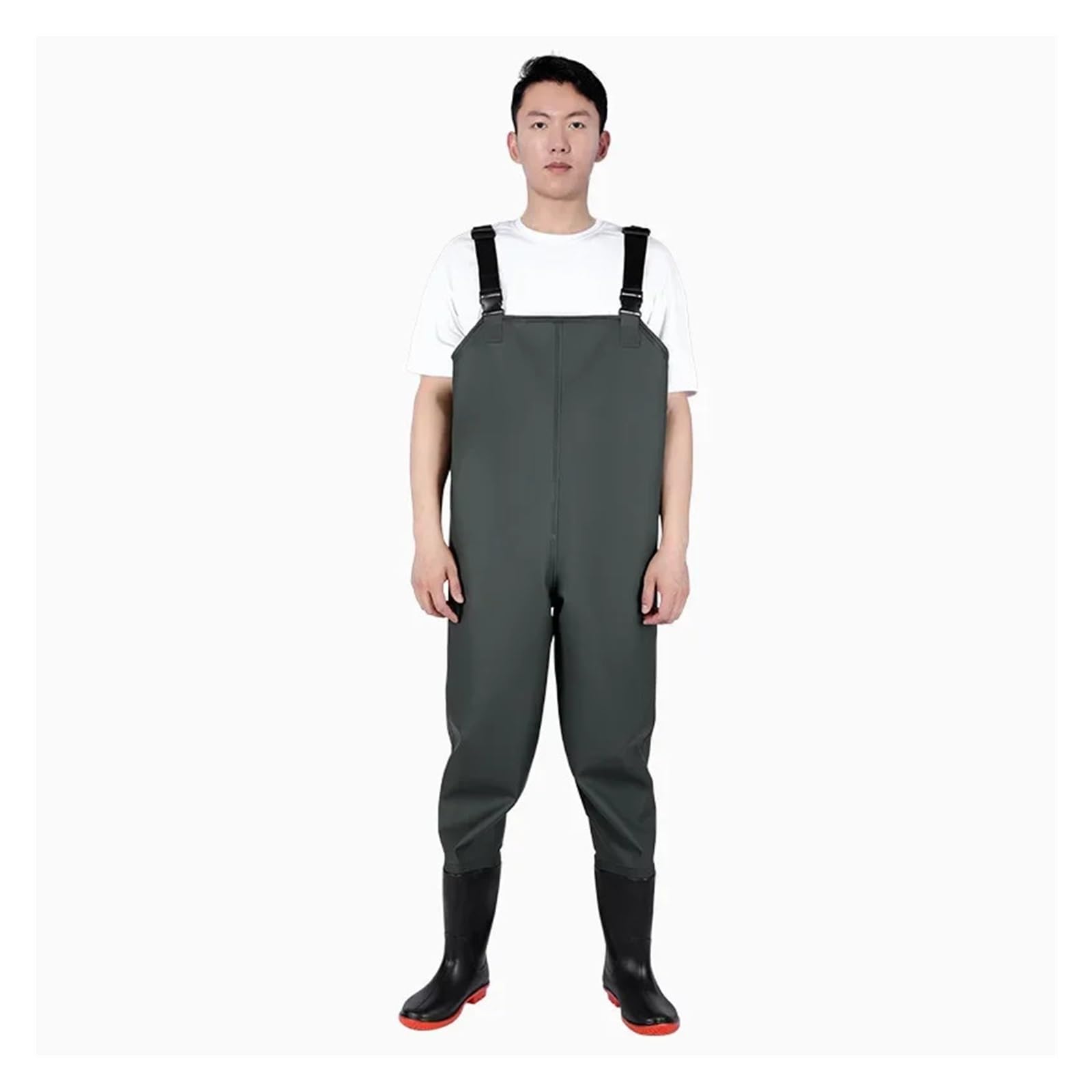 Tuta da Pesca Abbigliamento da Pesca for Uomo e Donna Resistente all'Usura Impermeabile Tuta Stivali da Pioggia Abbigliamento da Pesca for trampolieri a metà Corpo(46)