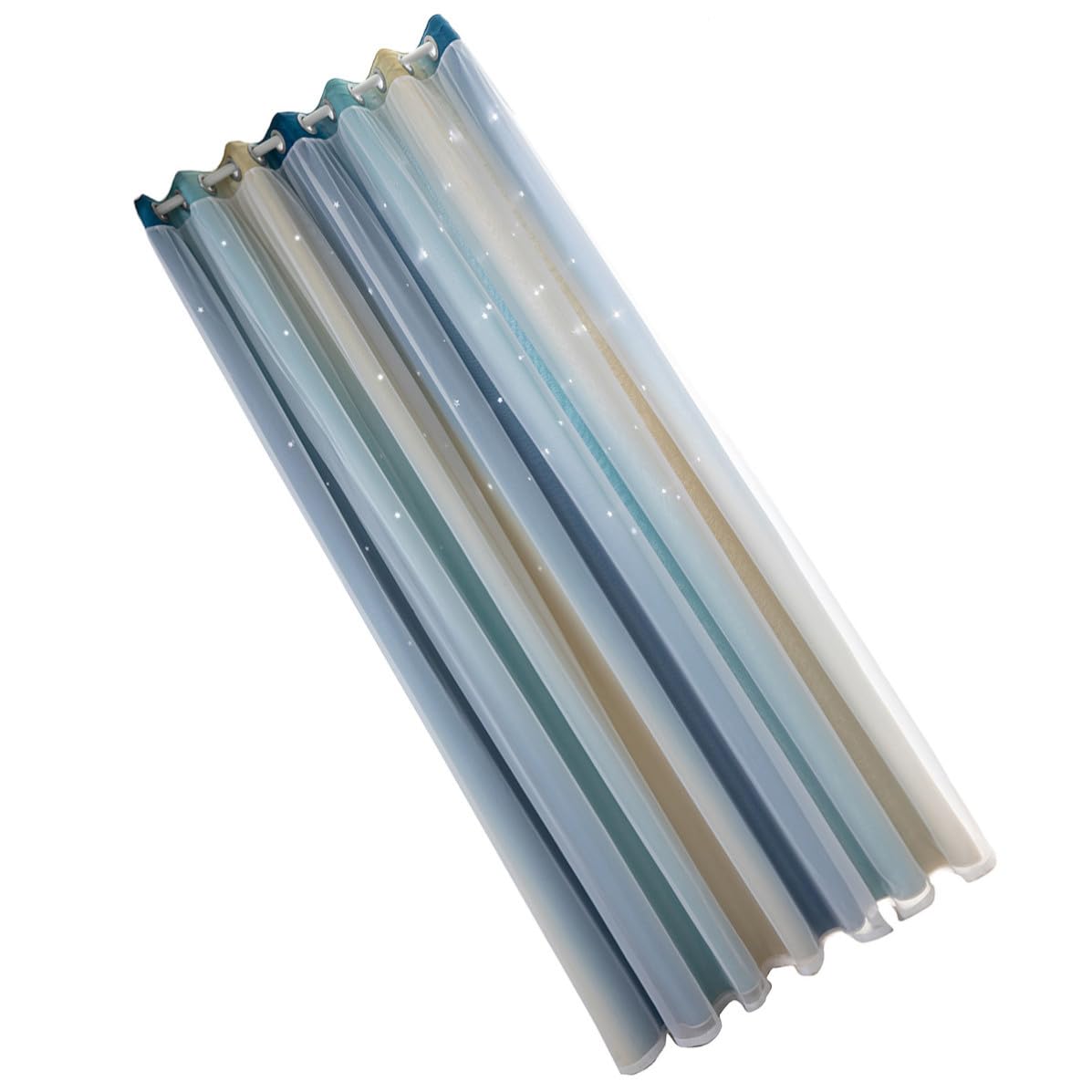 Rideau occultant moderne isolant thermique en polyester DOITOOL avec motif étoile de décoration