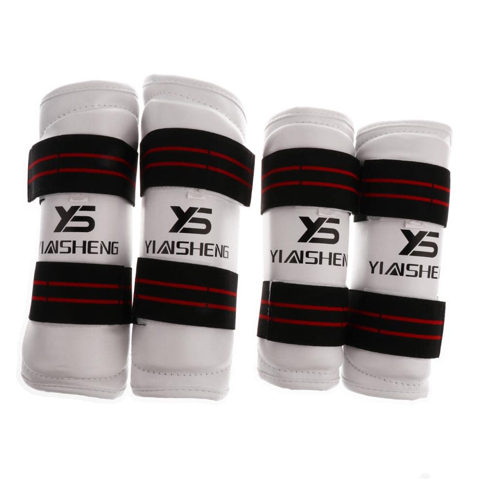 CAQYPVH Gear Set for Adults with Arm and Leg Guards, White, S