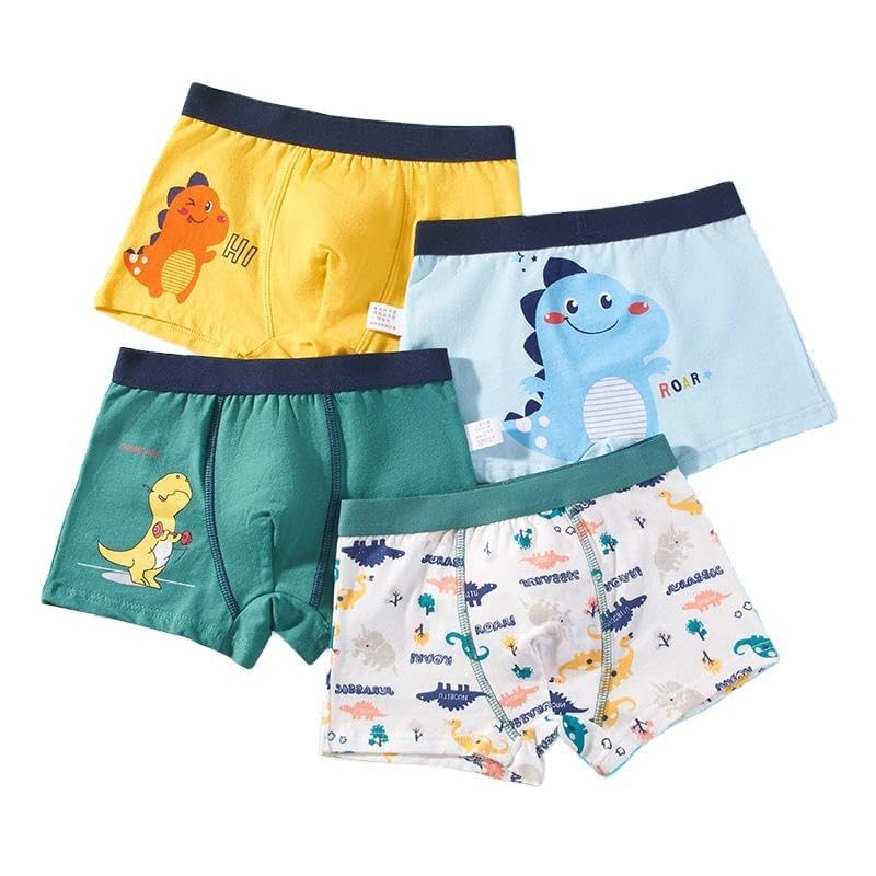 Yookidoo Boys Cotton Boxer Briefs Toddler Kids Underwear (Assorted Prints)