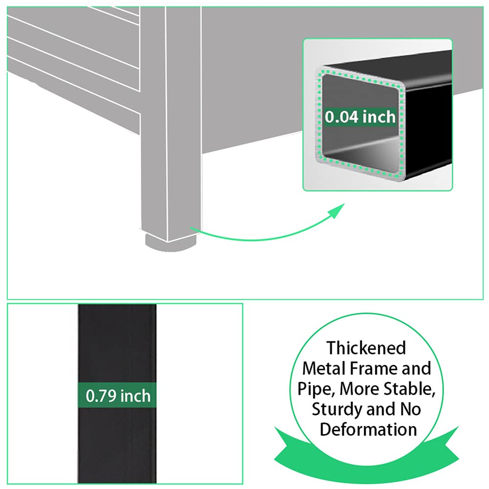 AZL1 Life Concept Extra Wide Dresser Storage Tower with Sturdy Steel Frame,5 Drawers of Easy-Pull Fabric Bins, Organizer Unit for Bedroom, Hallway, Entryway, Light Grey